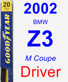 Driver Wiper Blade for 2002 BMW Z3 - Premium