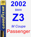 Passenger Wiper Blade for 2002 BMW Z3 - Premium
