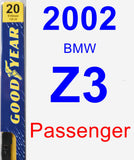 Passenger Wiper Blade for 2002 BMW Z3 - Premium