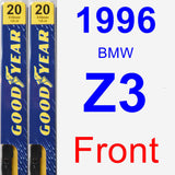 Front Wiper Blade Pack for 1996 BMW Z3 - Premium