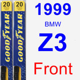 Front Wiper Blade Pack for 1999 BMW Z3 - Premium