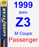 Passenger Wiper Blade for 1999 BMW Z3 - Premium