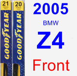 Front Wiper Blade Pack for 2005 BMW Z4 - Premium