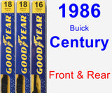Front & Rear Wiper Blade Pack for 1986 Buick Century - Premium