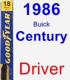 Driver Wiper Blade for 1986 Buick Century - Premium