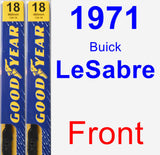 Front Wiper Blade Pack for 1971 Buick LeSabre - Premium