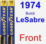 Front Wiper Blade Pack for 1974 Buick LeSabre - Premium