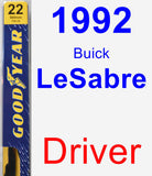 Driver Wiper Blade for 1992 Buick LeSabre - Premium