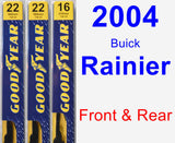 Front & Rear Wiper Blade Pack for 2004 Buick Rainier - Premium