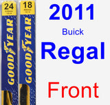 Front Wiper Blade Pack for 2011 Buick Regal - Premium