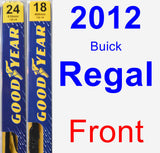 Front Wiper Blade Pack for 2012 Buick Regal - Premium