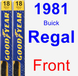 Front Wiper Blade Pack for 1981 Buick Regal - Premium