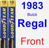 Front Wiper Blade Pack for 1983 Buick Regal - Premium
