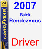 Driver Wiper Blade for 2007 Buick Rendezvous - Premium