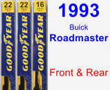 Front & Rear Wiper Blade Pack for 1993 Buick Roadmaster - Premium