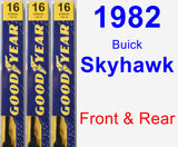 Front & Rear Wiper Blade Pack for 1982 Buick Skyhawk - Premium