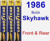 Front & Rear Wiper Blade Pack for 1986 Buick Skyhawk - Premium