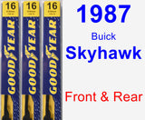Front & Rear Wiper Blade Pack for 1987 Buick Skyhawk - Premium