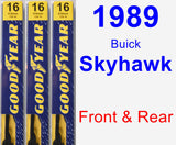 Front & Rear Wiper Blade Pack for 1989 Buick Skyhawk - Premium