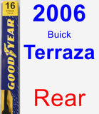 Rear Wiper Blade for 2006 Buick Terraza - Premium