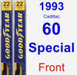 Front Wiper Blade Pack for 1993 Cadillac 60 Special - Premium