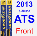 Front Wiper Blade Pack for 2013 Cadillac ATS - Premium