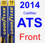 Front Wiper Blade Pack for 2014 Cadillac ATS - Premium