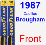 Front Wiper Blade Pack for 1987 Cadillac Brougham - Premium