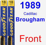 Front Wiper Blade Pack for 1989 Cadillac Brougham - Premium