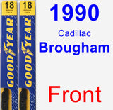 Front Wiper Blade Pack for 1990 Cadillac Brougham - Premium