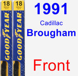 Front Wiper Blade Pack for 1991 Cadillac Brougham - Premium