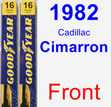 Front Wiper Blade Pack for 1982 Cadillac Cimarron - Premium