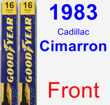 Front Wiper Blade Pack for 1983 Cadillac Cimarron - Premium