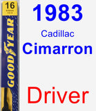 Driver Wiper Blade for 1983 Cadillac Cimarron - Premium