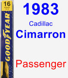 Passenger Wiper Blade for 1983 Cadillac Cimarron - Premium