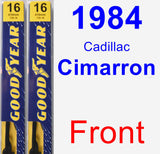Front Wiper Blade Pack for 1984 Cadillac Cimarron - Premium