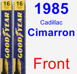 Front Wiper Blade Pack for 1985 Cadillac Cimarron - Premium
