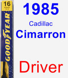 Driver Wiper Blade for 1985 Cadillac Cimarron - Premium