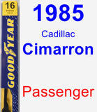 Passenger Wiper Blade for 1985 Cadillac Cimarron - Premium