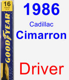 Driver Wiper Blade for 1986 Cadillac Cimarron - Premium