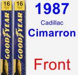 Front Wiper Blade Pack for 1987 Cadillac Cimarron - Premium