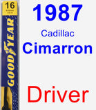 Driver Wiper Blade for 1987 Cadillac Cimarron - Premium