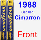 Front Wiper Blade Pack for 1988 Cadillac Cimarron - Premium