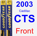 Front Wiper Blade Pack for 2003 Cadillac CTS - Premium