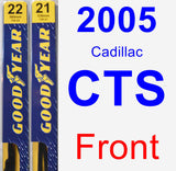 Front Wiper Blade Pack for 2005 Cadillac CTS - Premium