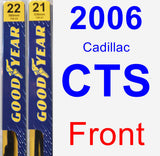 Front Wiper Blade Pack for 2006 Cadillac CTS - Premium