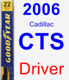 Driver Wiper Blade for 2006 Cadillac CTS - Premium