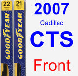 Front Wiper Blade Pack for 2007 Cadillac CTS - Premium