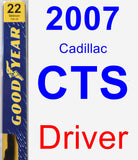 Driver Wiper Blade for 2007 Cadillac CTS - Premium