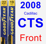 Front Wiper Blade Pack for 2008 Cadillac CTS - Premium